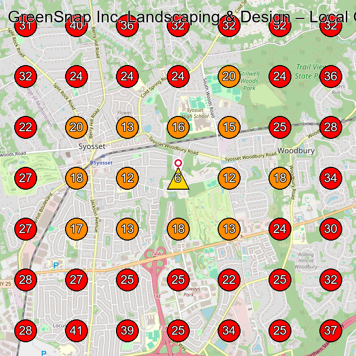 GreenSnap Inc. Landscaping & Design GeoGrid visibility map for Landscape Designer in None